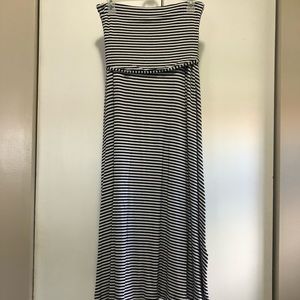 Stripe Maxi Floor Length Skirt
